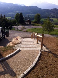 Espace Création Nature pose de pavés en Haute-Savoie 74