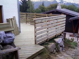 Espace Création Nature pose de terrasses en Haute-Savoie 74 Grand Massif Arâches